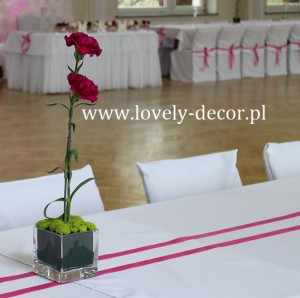 dekoracje stołów gości   
